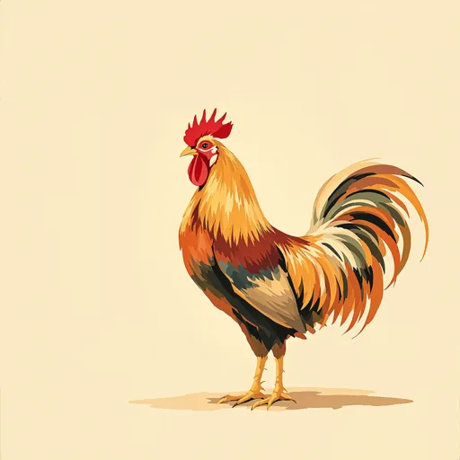 A rooster — mnemonic for the Thai letter ก